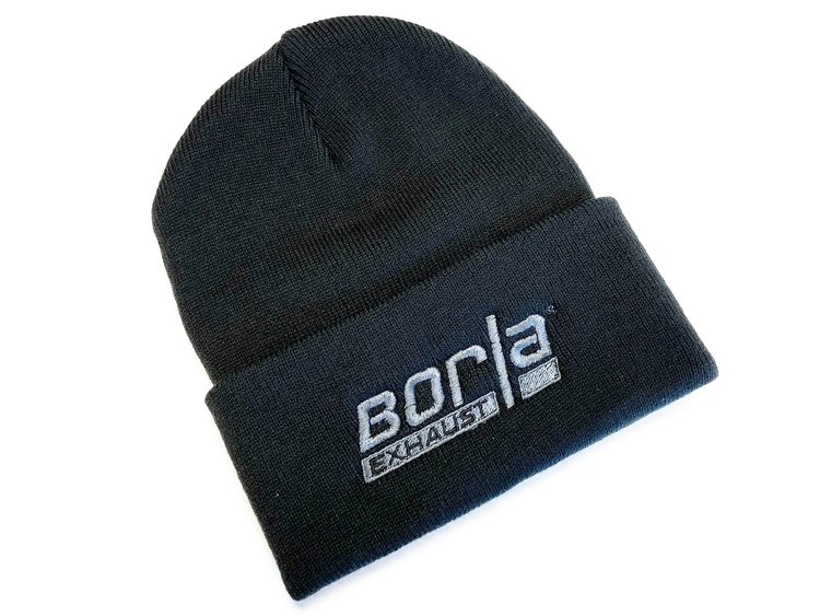 21581 Beanie with Borla logo. One size fits all