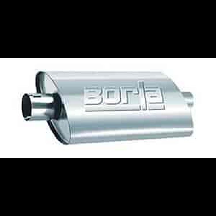 Universal Performance Mufflers; Turbo; Center/Center; Oval; 2 in. Inlet; 2 in. Outlet; 14 in. x 4 in