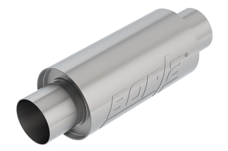 Universal Resonator Muffler - 3 in. In/Out Tubing - Without Notch