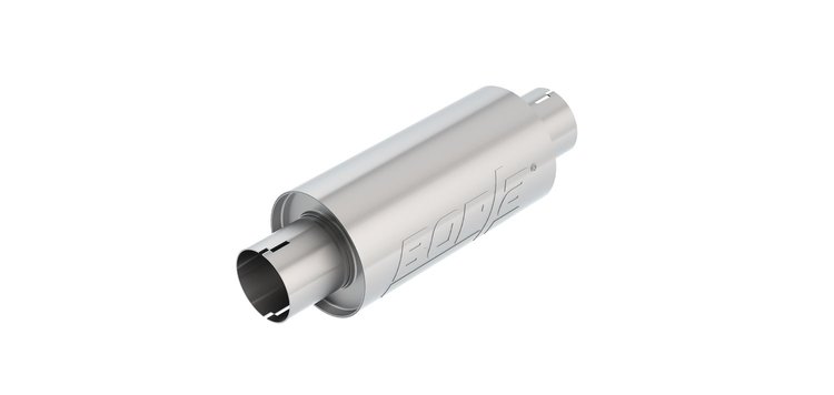 Universal Resonator Muffler - 2.750 in. In/Out Tubing - With Notch