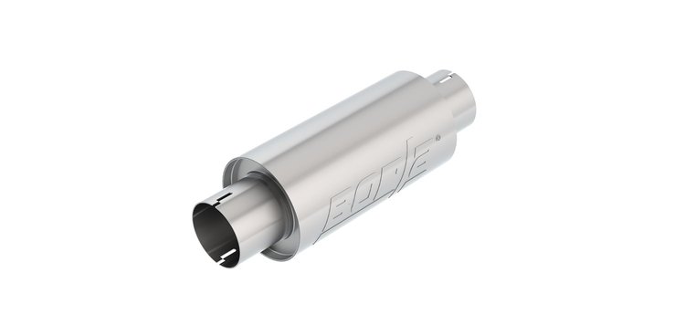 Universal Resonator Muffler - 3 in. In/Out Tubing - With Notch