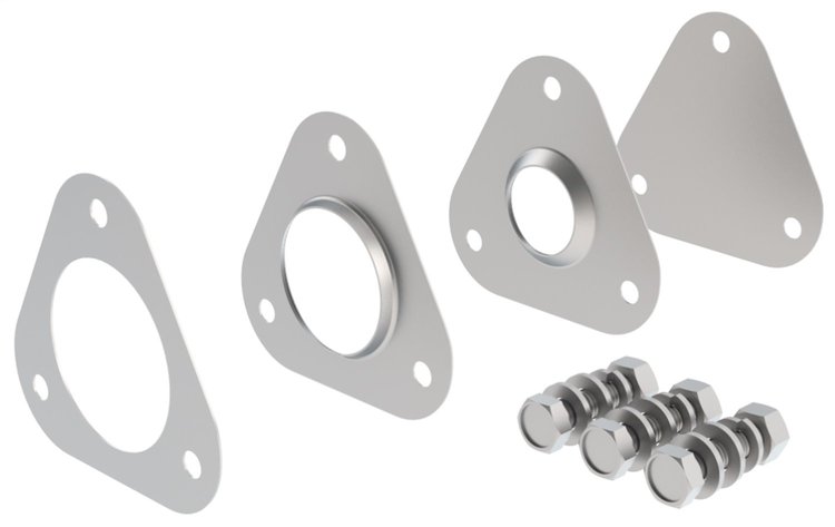 46176S Block-Off Plates for Select Borla Exhaust Kits [1984-2002 Chevrolet Camaro, Pontiac Firebird]