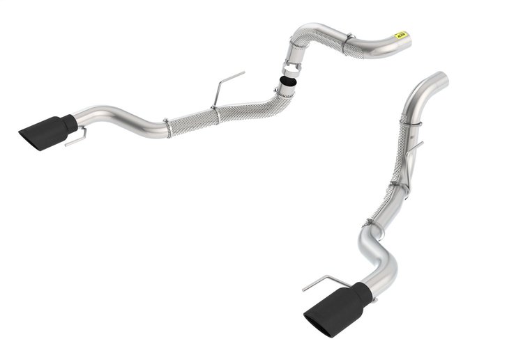 60640BC Mid-Section Exhaust System for 2017–2020 Ford F-150 Raptor, 2019–2020 F-150 Limited 3.5L V6, 5.0L V8 Black Chrome