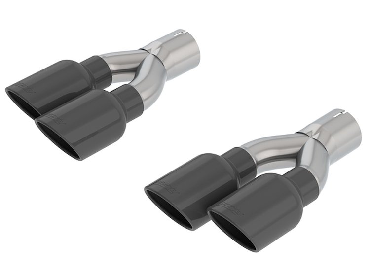 60672BC Exhaust Tips for 2018–2021 Jeep Grand Cherokee Trackhawk 6.2L V8 Black Chrome