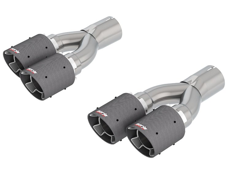 60673CF Exhaust Tips for 2018–2021 Jeep Grand Cherokee Trackhawk 6.2L V8 Carbon Fiber