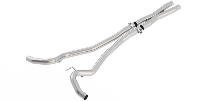 60705 X-Pipe With Mid-Pipes for 2015-2023 Ford Mustang GT 5.0L V8 Engine With or Without Active Valve Performance Exhaust