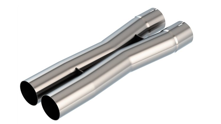 621104 Stainless Steel X-Pipe 2.5 in. Diameter 45 Degree T-304
