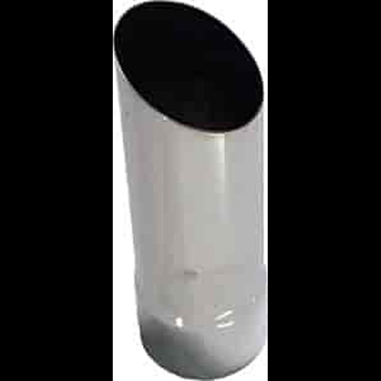 4" Dia., Slash Cut, Polished Stainless Steel