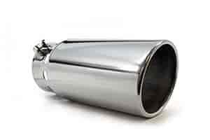 Exhaust Tip 5 in. x 6 in. x 15 in. Angle Cut Rolled End Ceramic Coating