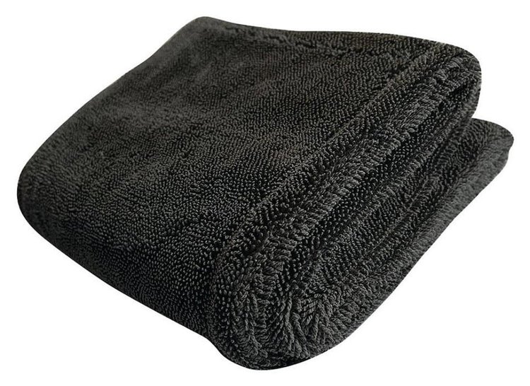 20308 Drying Towel [Double-Twist Microfiber 30 in. x 20 in., Black]