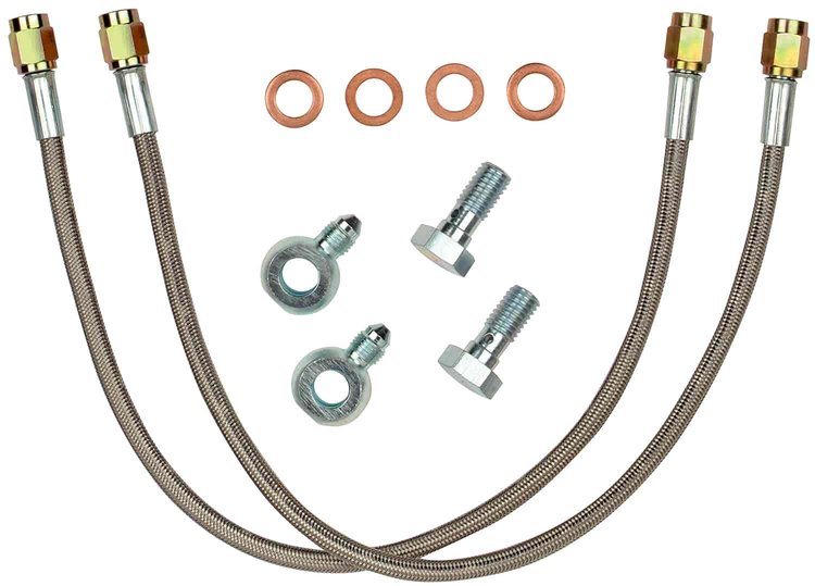 Stainless Steel Brake Line Kit for GM Metric Calipers