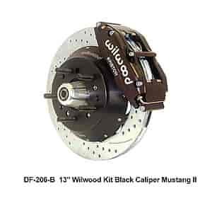 13 in. Wilwood Drilled Rotors / 6 Piston Black Callipers