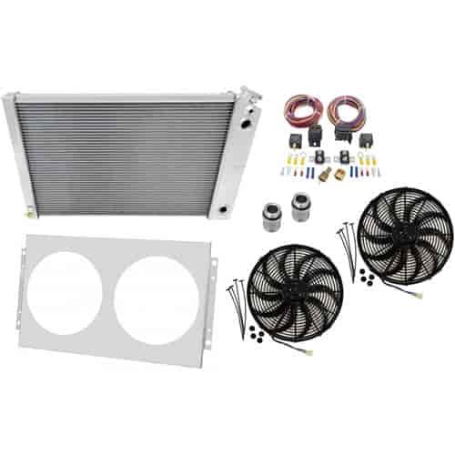 LS Conversion/Dual Pass Radiator Kit 1970-85 GM (26" Core) Includes: