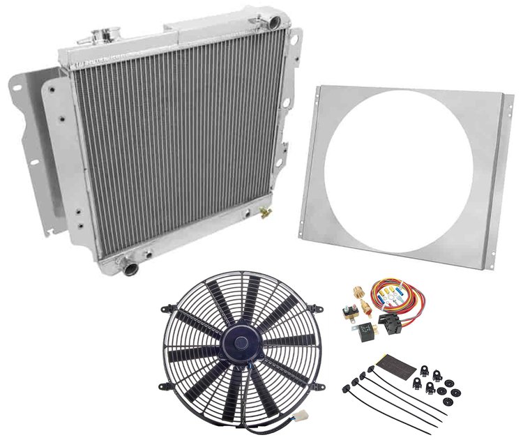 All-Aluminum Radiator System Kit 1987-2006 Jeep Wrangler