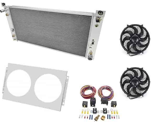 Radiator with Shroud and Fan Control Kit 1999-2006 Silverado/Sierra