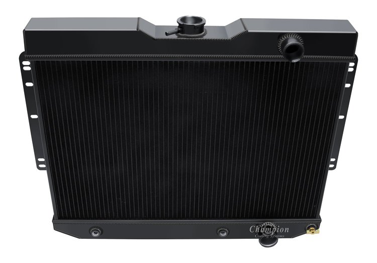 3-Row Aluminum Radiator 1960-1965 Chevy Impala/Bel-Air 3.9l L6/327ci V8/283ci V8, Semi-Gloss Black Finish