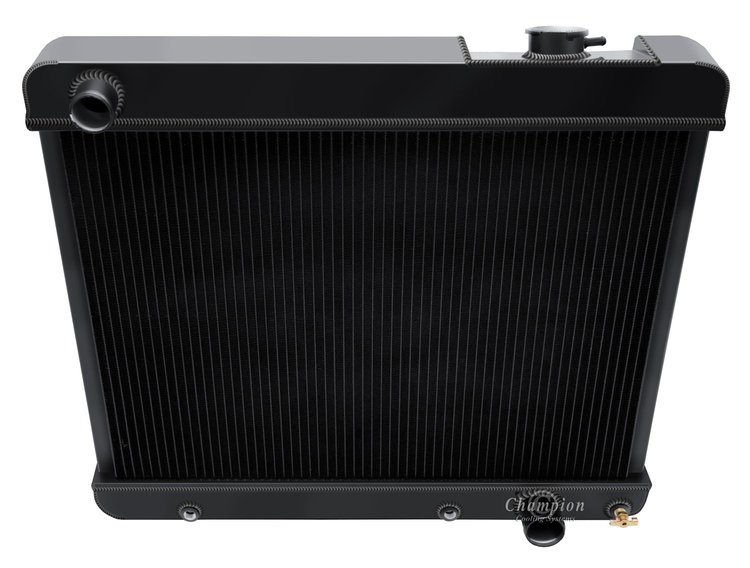 3-Row Aluminum Radiator 1961-1966 GM C/K Pickup Truck 283ci V8, Semi-Gloss Black Finish