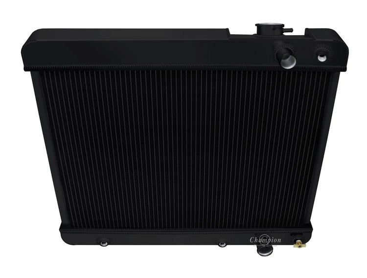 CC284-LS-BLK GM LS Conversion Radiator for 1961-1966 GM C/K Pickup Truck, 1963-1966 GMC Suburban [Black]