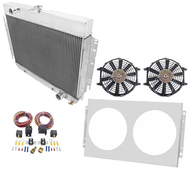 Aluminum Radiator System Kit 1963-1968 Chevrolet Bel Air, Chevelle, 1966-1968 Chevrolet Impala