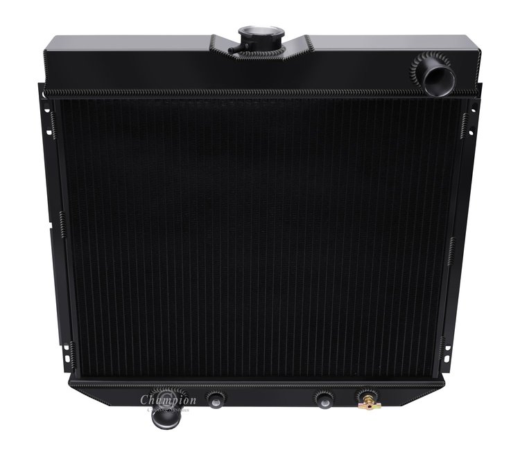 3-Row Aluminum Radiator 1963-1977 Ford Mustang/Mavrick/Falcon/Torino/Fairlane, 1966-1973 Mercury Comet/Cougar, Semi-Gloss Black