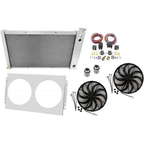 LS Conversion/Dual Pass Radiator Kit 1970-72 Chevy Truck (28" Core) Includes: