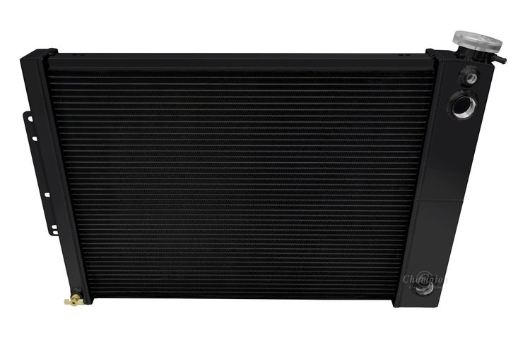  CC370BDP-BLK All-Aluminum Radiator for 1967-1969 Chevy Camaro & Pontiac Firebird [3/4 in. Tubes-Dual Pass, Black]