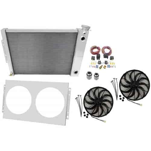 LS Conversion/Dual Pass Radiator Kit 1967-69 Camaro/Firebird Big Block Includes: