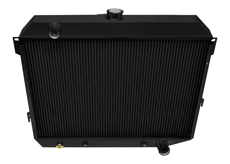 CC374B-BLK All-Aluminum Radiator for Select 1968-1974 Dodge & Plymouth Vehicles [3/4 in. Tubes, Black]