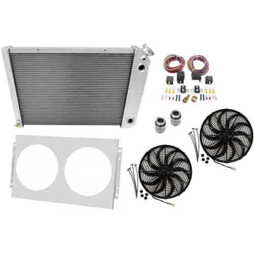 LS Conversion/Dual Pass Radiator Kit 1973-74 GM (23" Core) Includes: