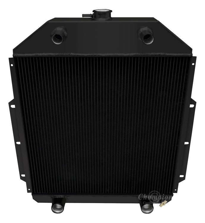 CC4252FH-BLK All-Aluminum Radiator for 1942-1952 Ford Truck w/ Ford Flathead [Black]