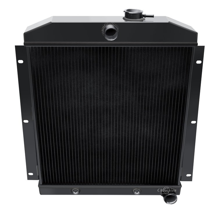 3-Row Aluminum Radiator 1947-1954 Chevy C/K-Series Pickup Truck/Suburban/Panel Truck, Semi-Gloss Black Finish