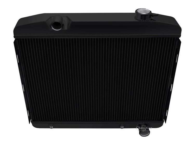 CC57L6-BLK All-Aluminum Radiator 1957 Chevy Bel Air, Del Ray, Nomad, 150-Series, 210-Series 3.8L L6 [Black]