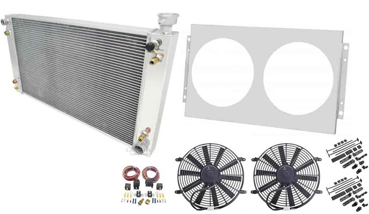 All-Aluminum Radiator System Kit 1988-1995 GM C/K Pickup Truck, 1992-1993 Chevy Suburban