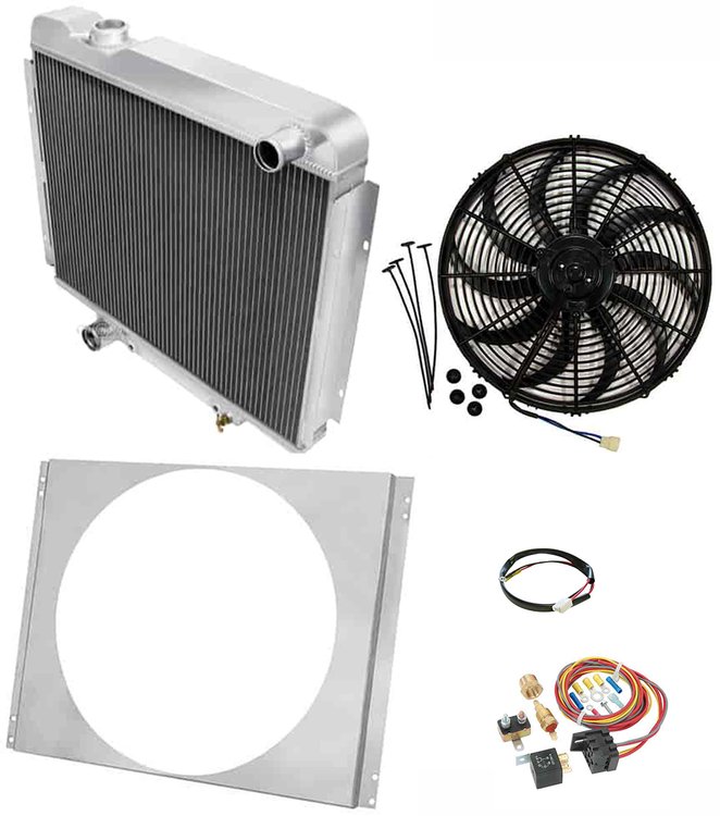 CC65GL All-Aluminum Radiator System Kit for Select 1965-1966 Ford, Mercury Vehicles