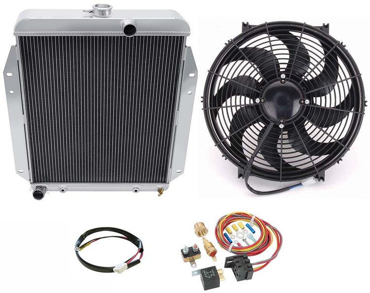 All-Aluminum Radiator Kit for 1964-1970 Dodge A100 Truck, Van 4.5L, 5.2L