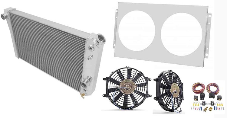 Radiator with Shroud and Fan Control Kit
