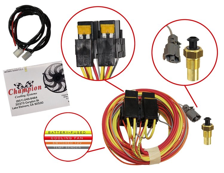 CCFKRL2 Universal Dual Electric Cooling Fan Relay Kit