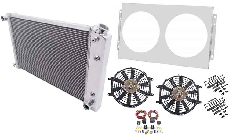 All-Aluminum Radiator System Kit 1970-1985 GM (26 in. Core)