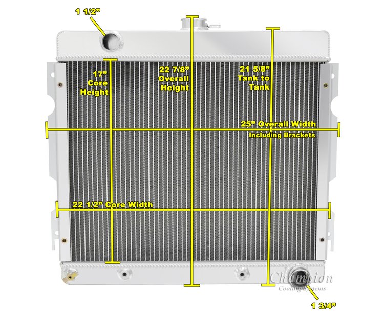 RADIATOR 2-ROW MOPAR ABDY