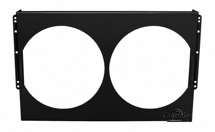 FS281CC-2x13-BLK Aluminum Fan Shroud for 1964-1988 Chevy, Pontiac, Buick, Olds Models [Black]