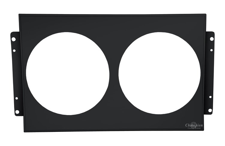 FS289-BLK Aluminum Fan Shroud for 1963-1968 Chevy Bel Air, Biscayne, Caprice, Impala [Black]