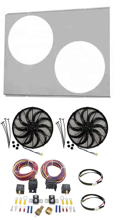Aluminum Shroud and Fan Kit for 1939 Chevrolet JA Master Deluxe
