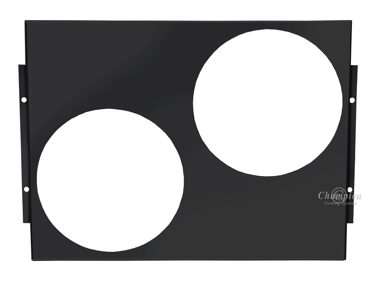 FS5057-BLK Aluminum Fan Shroud for 1955-1957 Chevy 150, 210, Bel Air, Del Ray, Nomad [Black]