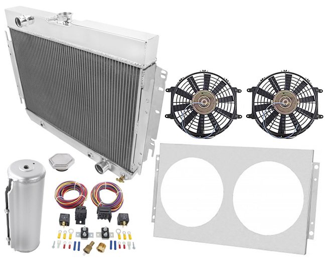 Aluminum Radiator System Kit 1963-1968 Chevrolet Bel Air, Chevelle, 1966-1968 Chevrolet Impala