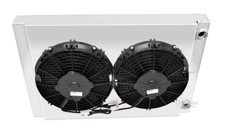 Drag Racing Aluminum Radiator Module Dual 10" Fans