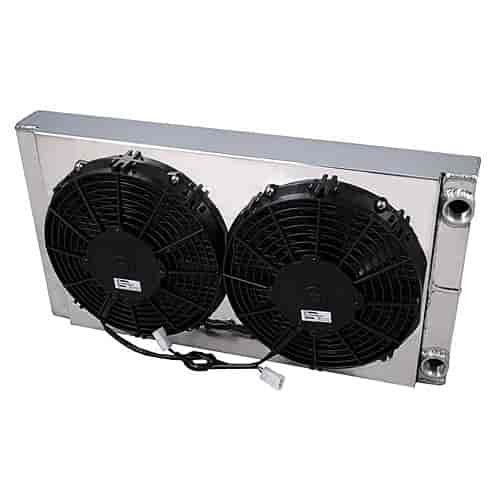 Drag Racing Aluminum Radiator Module Dual 10" SPAL Fans