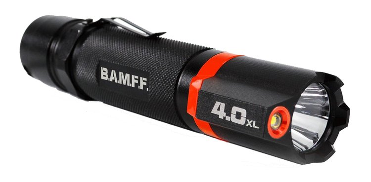 BAMFF 4.0XL Dual LED Tactical Flashlight, 400 Lumens