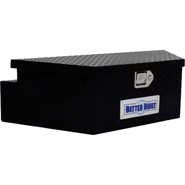 Utility Trailer Tongue Tool Box Black Aluminum Diamond Plate