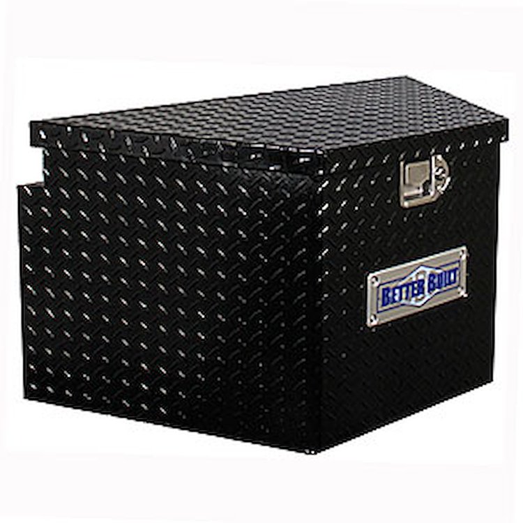 Utility Trailer Tongue Tool Box Black Powdercoated Aluminum Diamond Plate