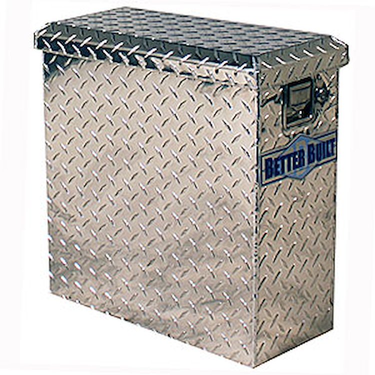 Tool Tower Box with Tray Aluminum Diamond Plate